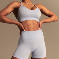 Define 2.0 Seamless Scrunch 4" Shorts | Airy Blue