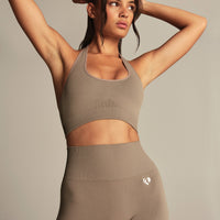 Power Seamless Scrunch Leggings | Taupe Grey