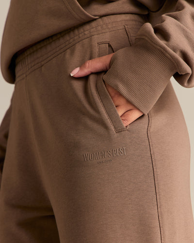 Comfort Cuffed Hem Joggers | Milk Chocolate