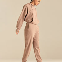 Comfort Cuffed Hem Joggers | Mauve Taupe