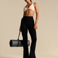 Power High Waist Flared Leggings | Black