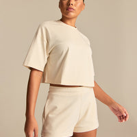 Comfort Athletic Club Cropped T-Shirt | Off White