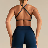 Define 2.0 Seamless Scrunch 4" Shorts | True Navy