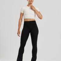 Essential Cropped Short Sleeve Tee | Off White