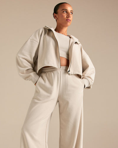 Comfort Lightweight Contrast Joggers | Stone