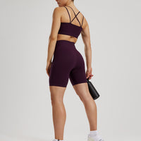 Power Seamless Cycling Shorts | Midnight Plum
