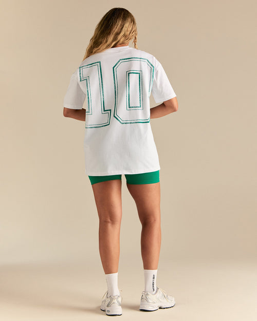 Comfort Oversized "10" Graphic T-Shirt | White