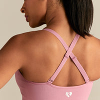 Power Seamless Built-In Bra Tank | Blush Pink