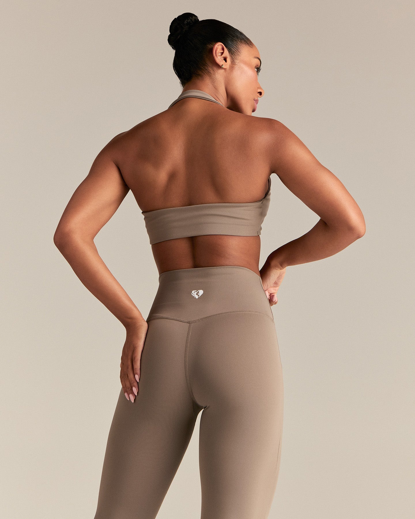 Essential Flared Leggings | Taupe Grey