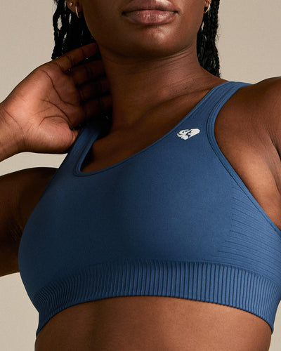 Power Seamless Adjustable Sports Bra | Blueberry