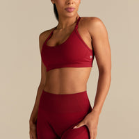 Define 2.0 Seamless Cross Back Bra | True Red