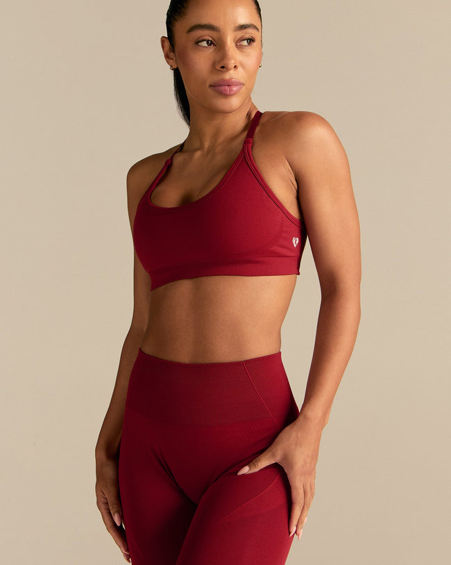 Define 2.0 Seamless Cross Back Bra | True Red