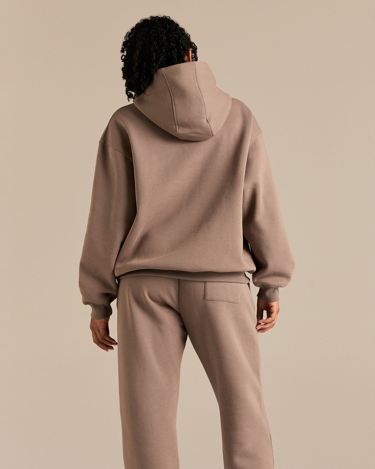 Comfort Oversized Sports Club Hoodie | Taupe Grey