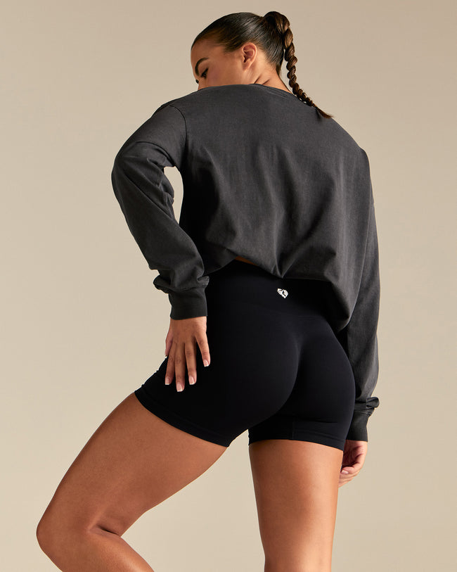 Comfort Oversized Long Sleeve T-Shirt | Vintage Black