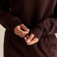 Comfort Outdoor Cropped Crew Neck | Cafe Noir