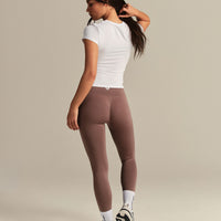 Smooth Contour Midi Short Sleeve T-Shirt | White