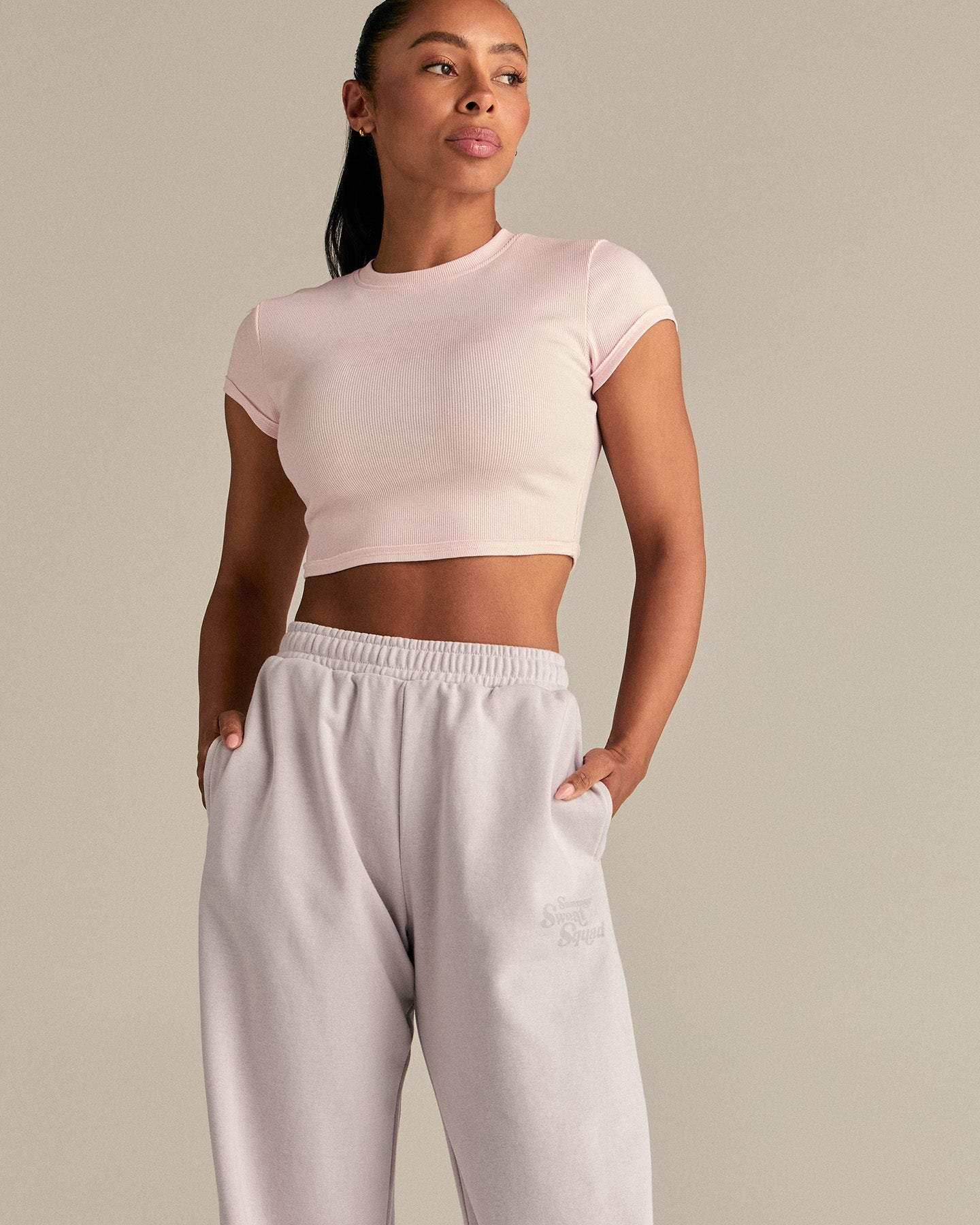 Comfort Graphic Ribbed Baby T-Shirt | Ballet Pink