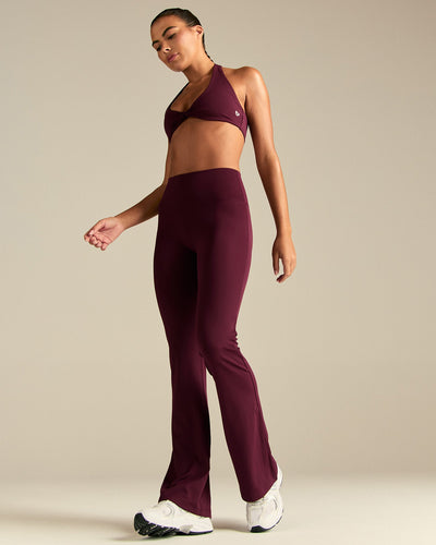 Essential Flared Leggings | Merlot