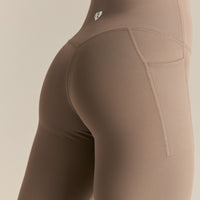 Essential Cycling Shorts with Pockets | Taupe Grey