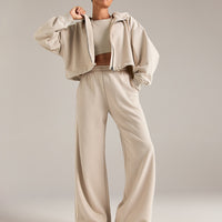 Comfort Lightweight Draw Hem Hoodie | Stone