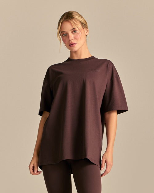 Comfort Oversized Wellness Short Sleeve T-Shirt | Cocoa Powder