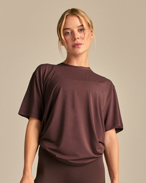 Comfort Oversized Hook Up T-Shirt | Cocoa Powder