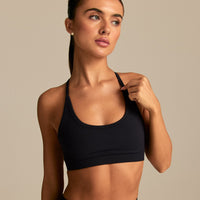 Define 2.0 Double Cross Back Bra | Black (1/6)