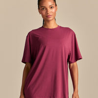 Comfort Oversized Hook Up T-Shirt | Deep Berry (1/6)