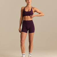 Define 2.0 Double Cross Back Bra | Blackberry (3/6)