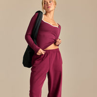 Smooth Contour Long Sleeve Reversible T-Shirt | Deep Berry (6/6)