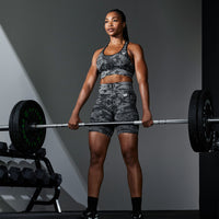 Camo Seamless Cycling Shorts | Black