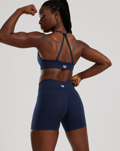 Define 2.0 Seamless Scrunch 4" Shorts | Sapphire Blue