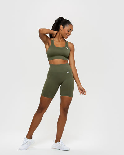 Khaki green cycling hot sale shorts