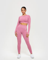 Power Seamless Long Sleeve Crop Top | Heather Rose