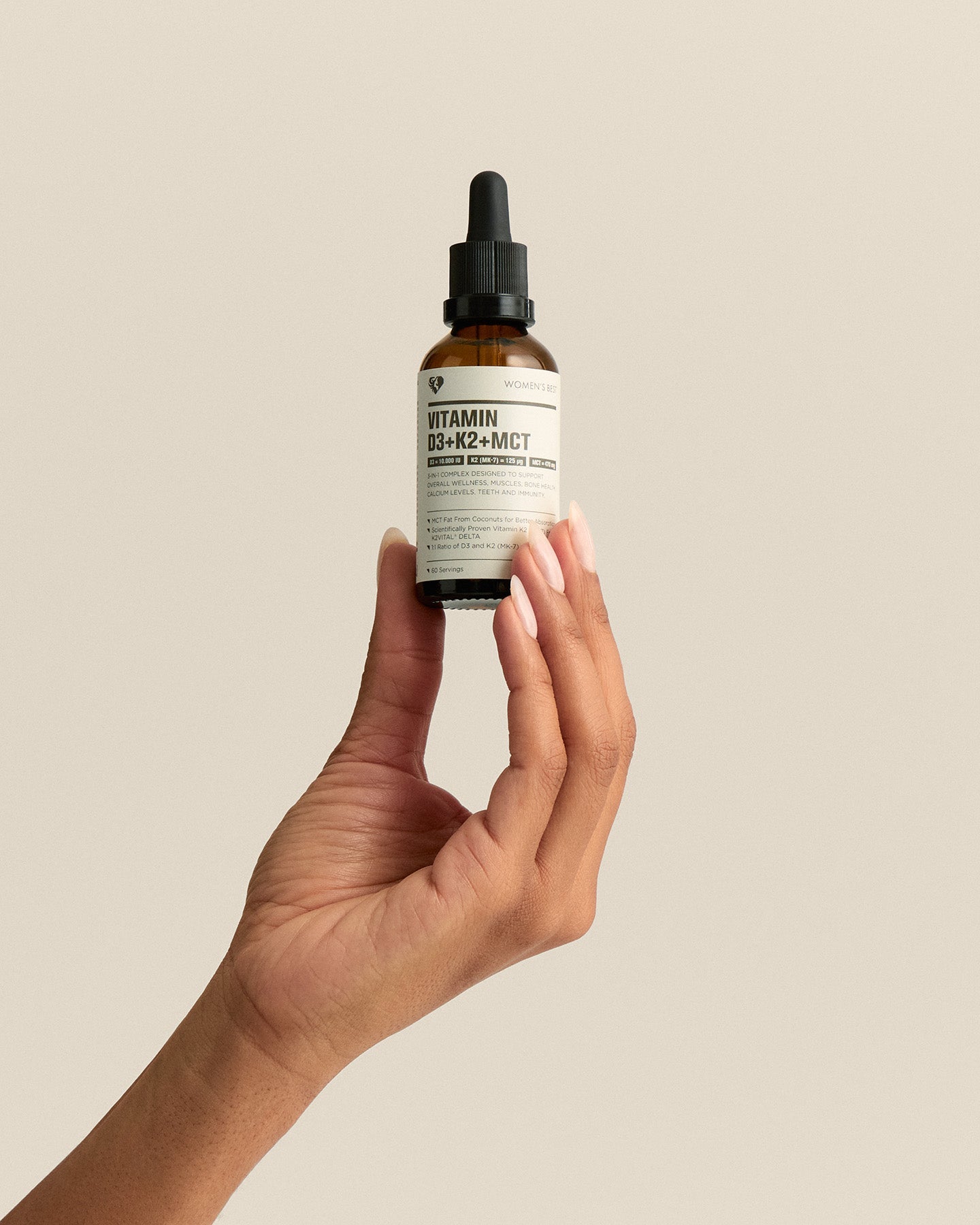 Vitamin D3 + K2 + MCT Liquid Drops (10,000IU)