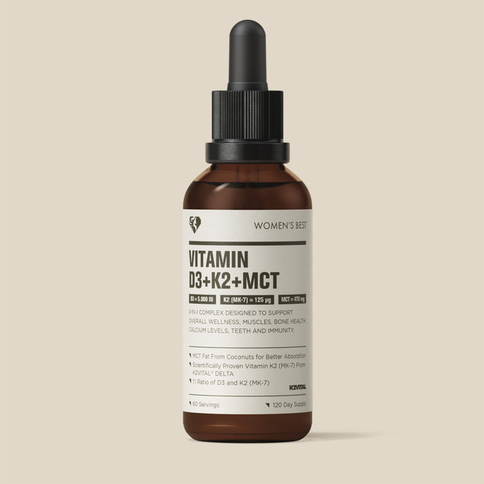 Vitamin D3 + K2 + MCT Liquid Drops (5,000IU)