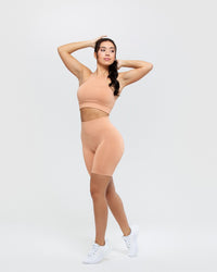 Define Scrunch Seamless Cycling Shorts | Clay