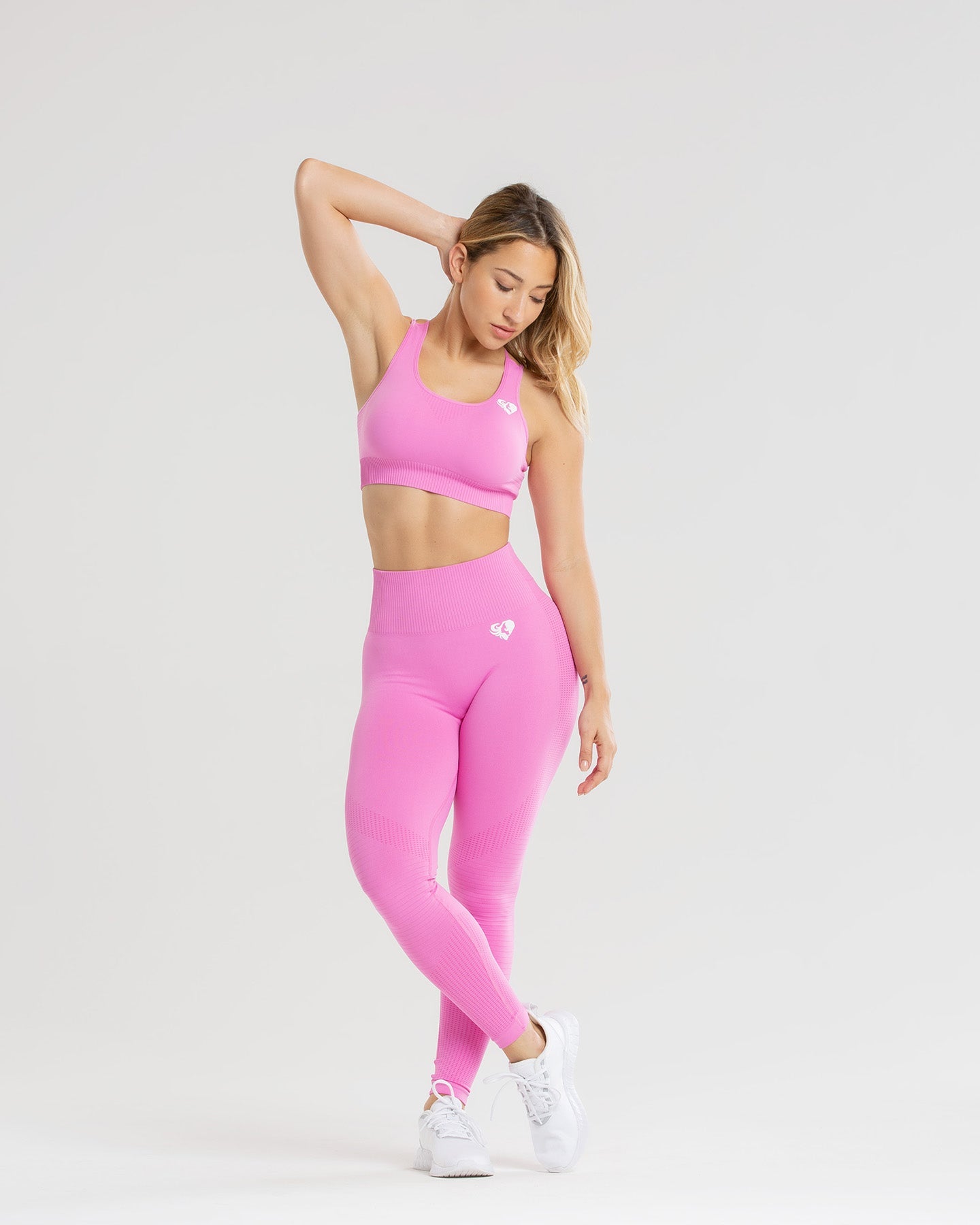 Power Gym Leggings - Pink Dab Print, Women's Leggings