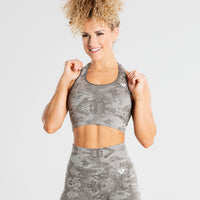 Camo Seamless Sports Bra | Green