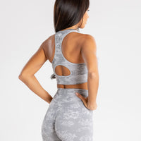 Camo Seamless Sports Bra | Grey