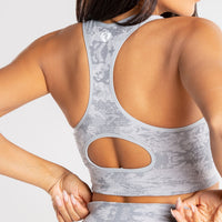 Camo Seamless Sports Bra | Grey