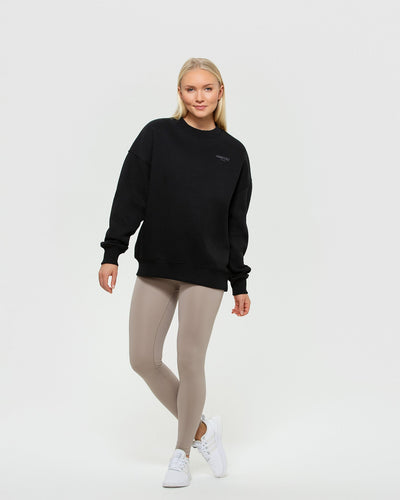 Comfort Oversized Crew Neck Black