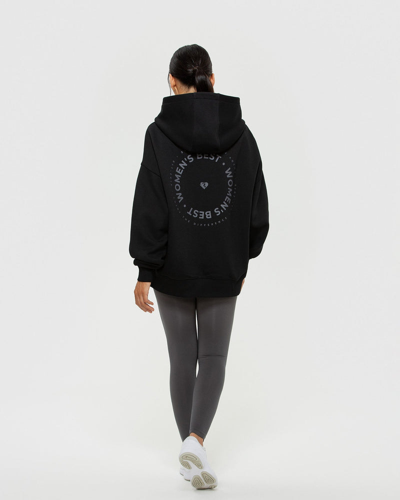 Black hooded top sale womens