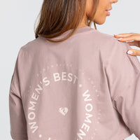 Comfort Oversized Cropped Short Sleeve T-Shirt | Taupe