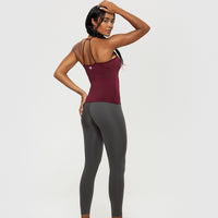 Essential Built-in Bra Tank | Dark Cherry