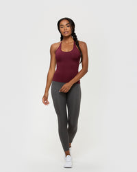 Essential Built-in Bra Tank | Dark Cherry