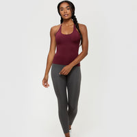 Essential Built-in Bra Tank | Dark Cherry