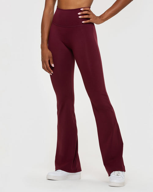 Essential Flared Leggings Dark Cherry Women's Best IE