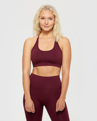 Essential Scoop-Neck Bralette | Dark Cherry