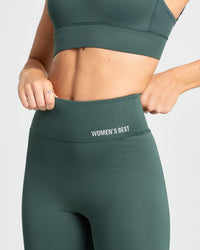 Hold High Waisted Leggings | Jungle Green